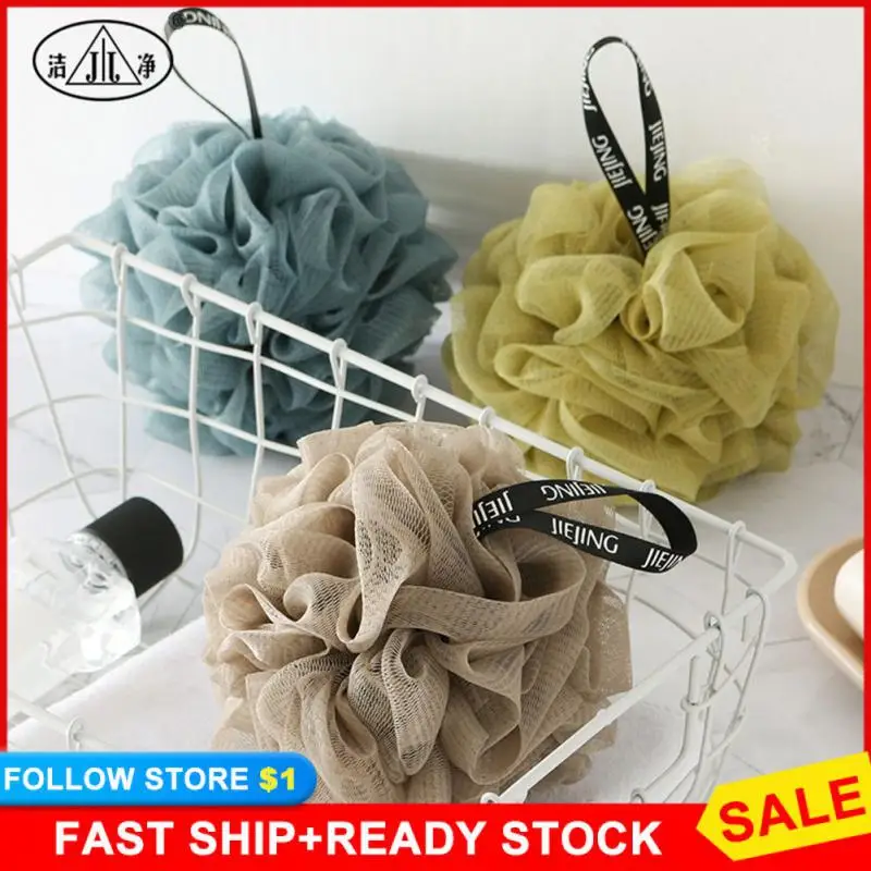 

Soft Mesh Bath Sponge Balls Nylon Cleaning Brush Shower Puff Body Cleaner Exfoliating Scrubbers Bath Ball Bathroom Supplies