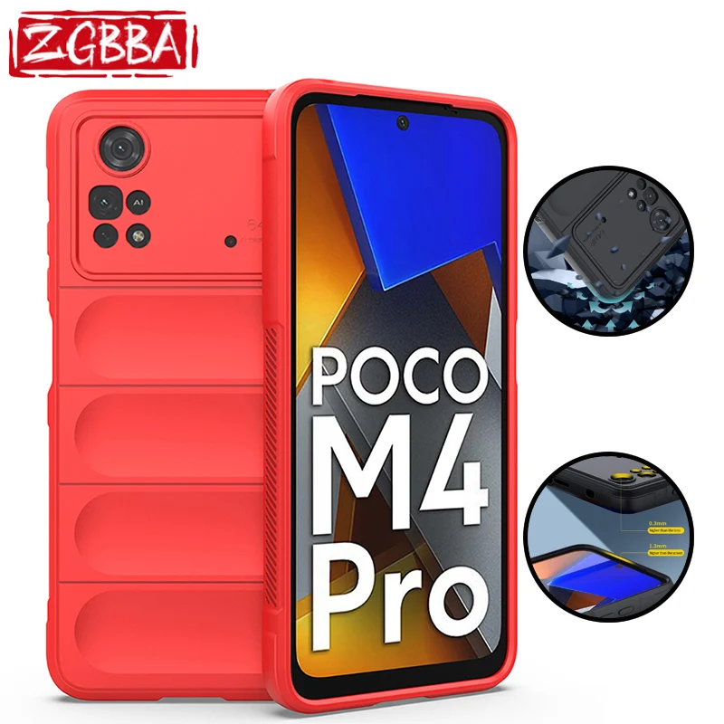 

Silicone Shockproof Protective Phone Case For Xiaomi Poco M4 X3 X4 Pro X3 NFC F3 F4 GT Anti Fall Solid Color Cellphone Cover