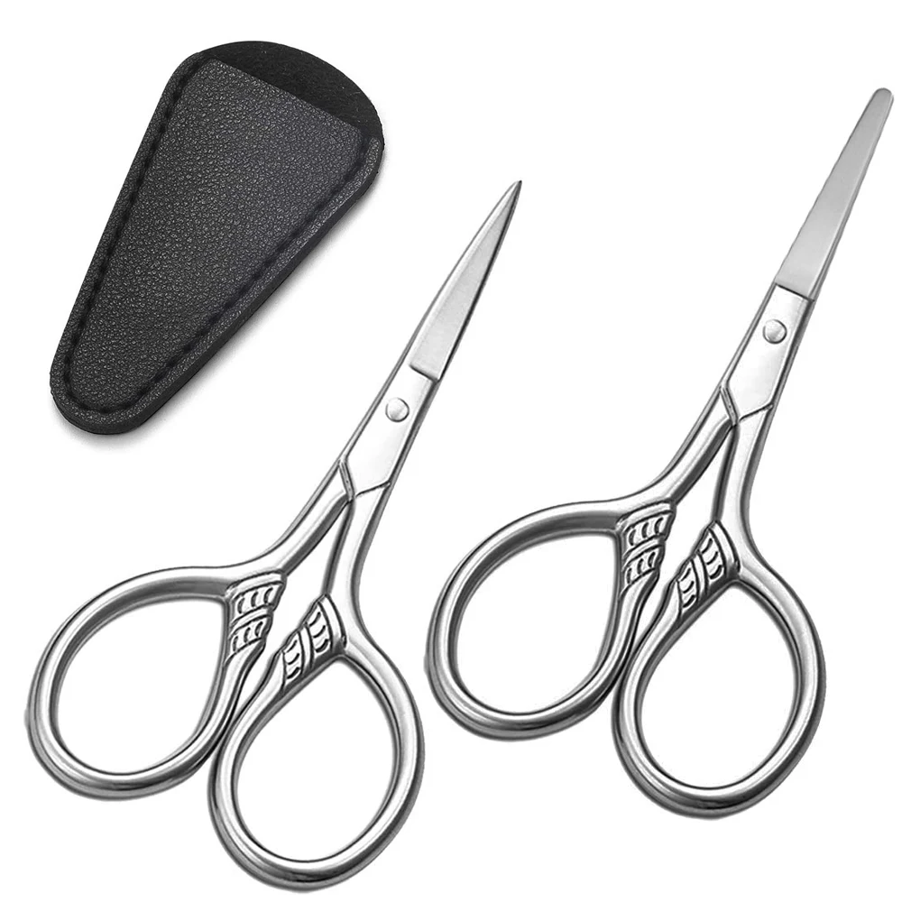 

Sdotter 1Pcs Stainless Steel Beard Scissors Makeup Eyebrows Nose Hair Shaving Small Scissors Professional Nail Cuticle Cut Manic