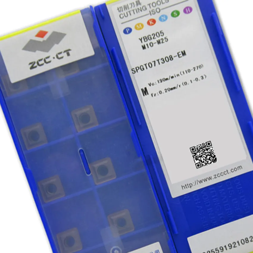 

ZCC.CT SPGT07T308-EM YBG205 / SPGT07T308-EM YBG212 SPGT07T308 SPGT07T308-EM YBG205 YBG212 карбидные вставки с ЧПУ 10 шт./OX