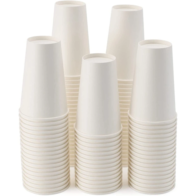 

Promotion! 16 Oz 100 Pack Paper Cups, Coffee Cups, Hot Cups Water Cups, Mouthwash Cups Dispenser, Disposable Cups For Bathroom