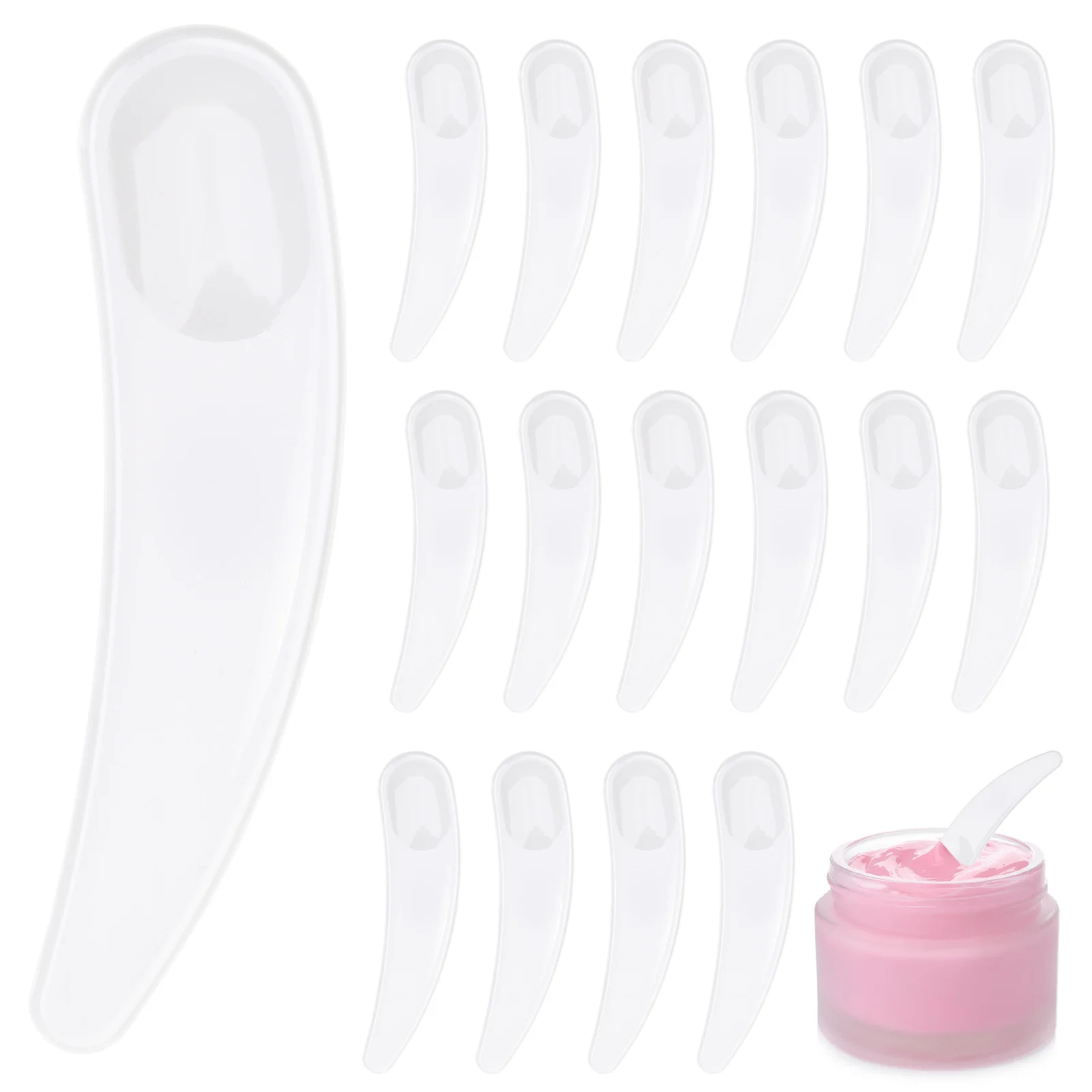 

50 Pcs Makeup Spoon Skincare Kit Scoop Spatula Plastic Scraper Tool Spatulas Beauty Scoops