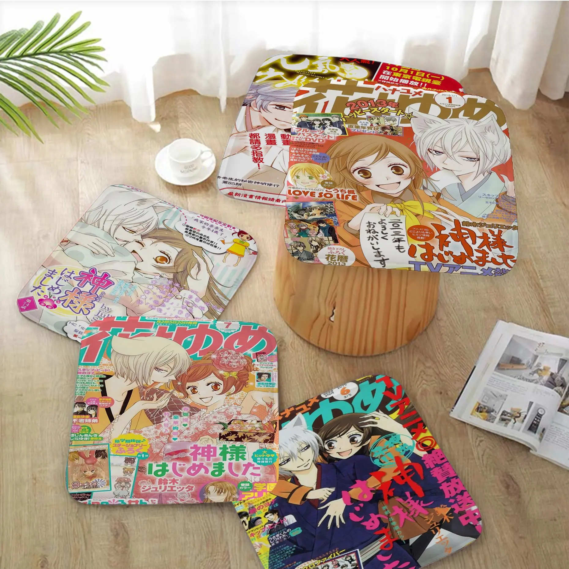 

Kamisama Kiss Love Nordic Printing Stool Pad Patio Home Kitchen Office Chair Seat Cushion Pads Sofa Seat 40x40cm Sofa Decor