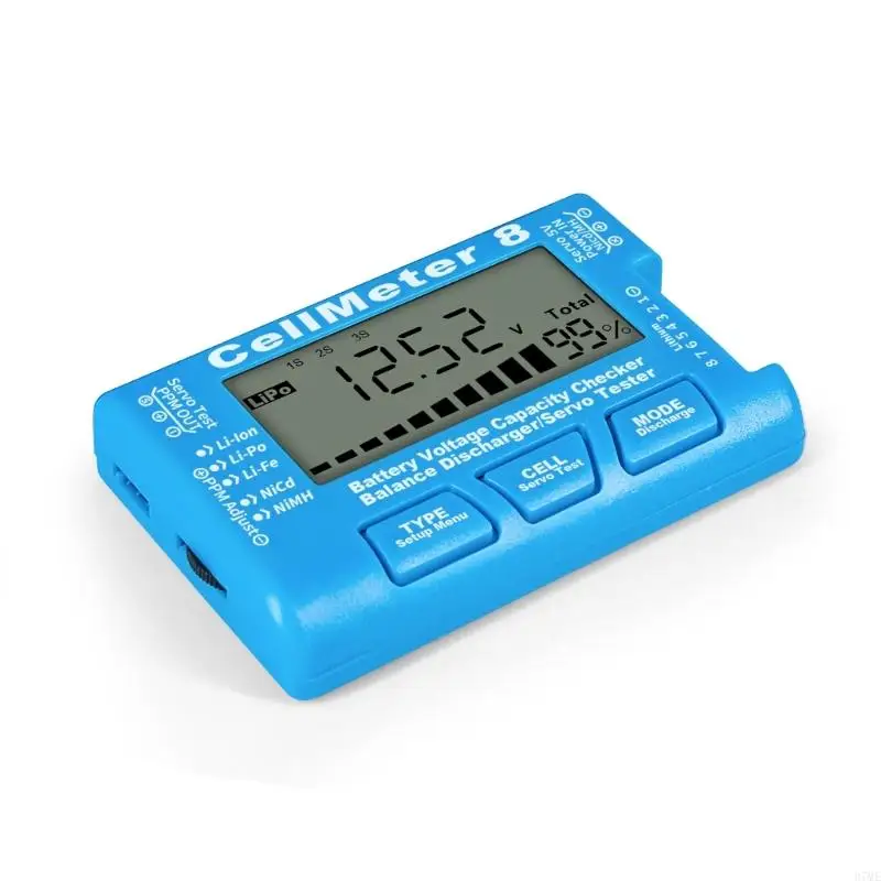 37ME Cell Meter 8 Устройство проверки емкости Цифровое устройство батареи Тестер