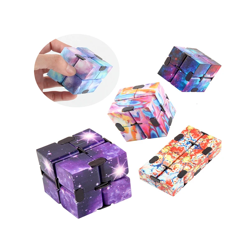 Starry Sky Infinity Magic Cube Square Puzzle Toys Relieve Stress Hand Game Four Corner Maze Children Adult Decompression | Игрушки и