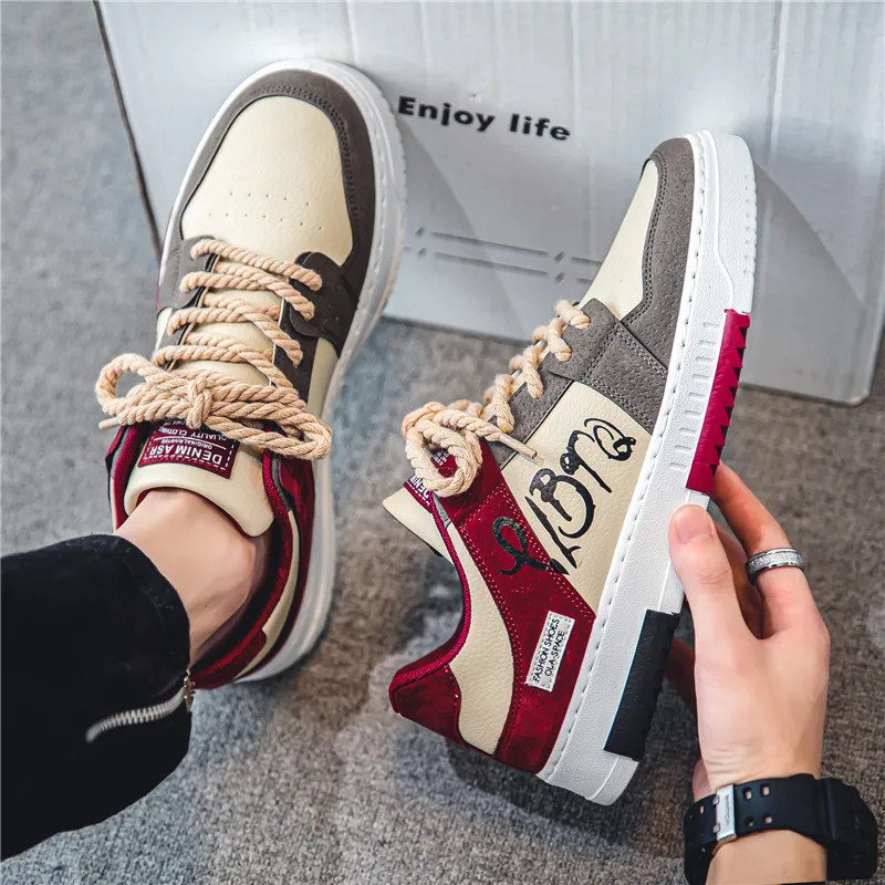 

Men's Running Sport Shoes Mountain New Men's Running Sneakers Winter High-Top Men's Sports Boots Size 10.5 Red Sneakers Tennis