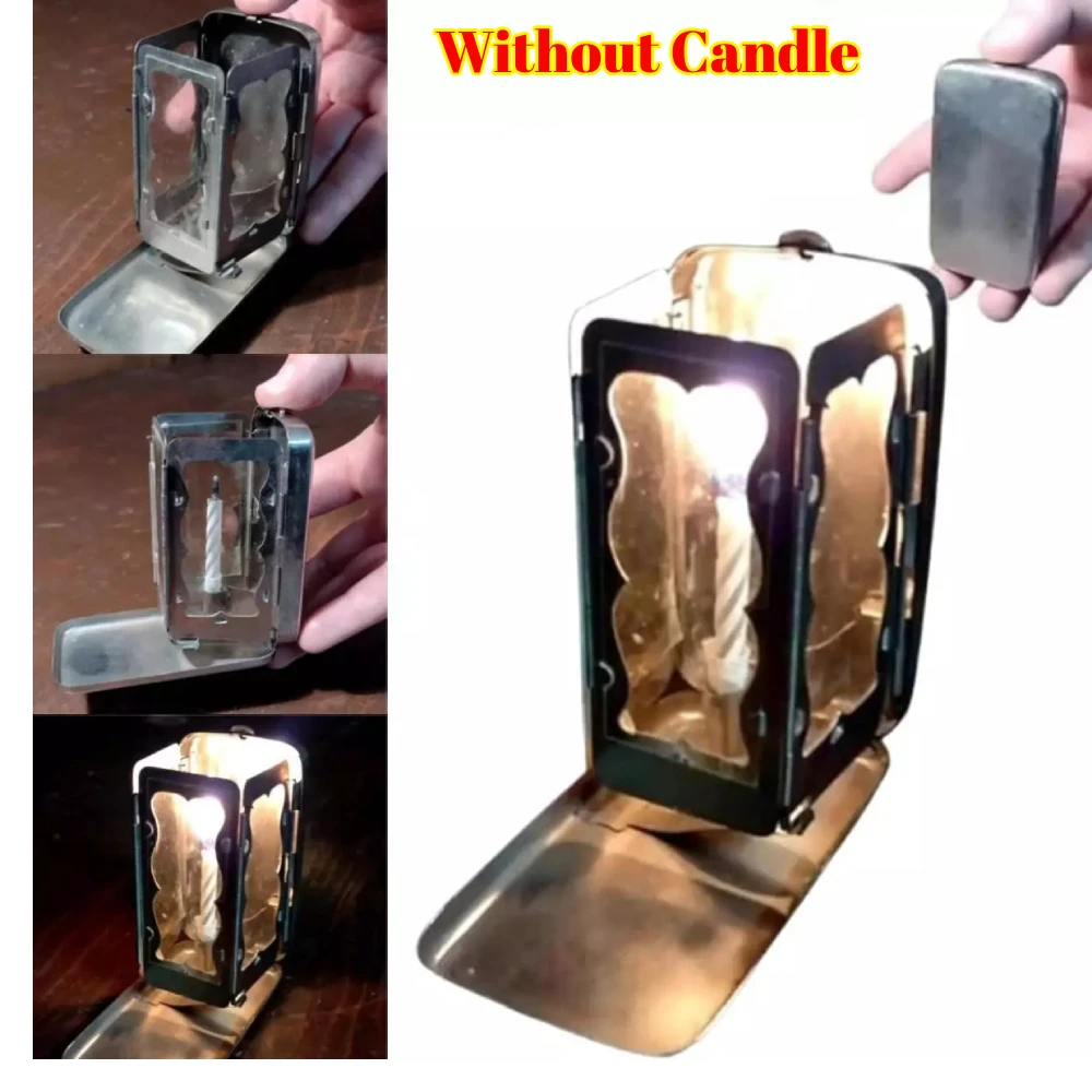 Складной карманный фонарь-свеча для настоящих свечей винтажный маленький