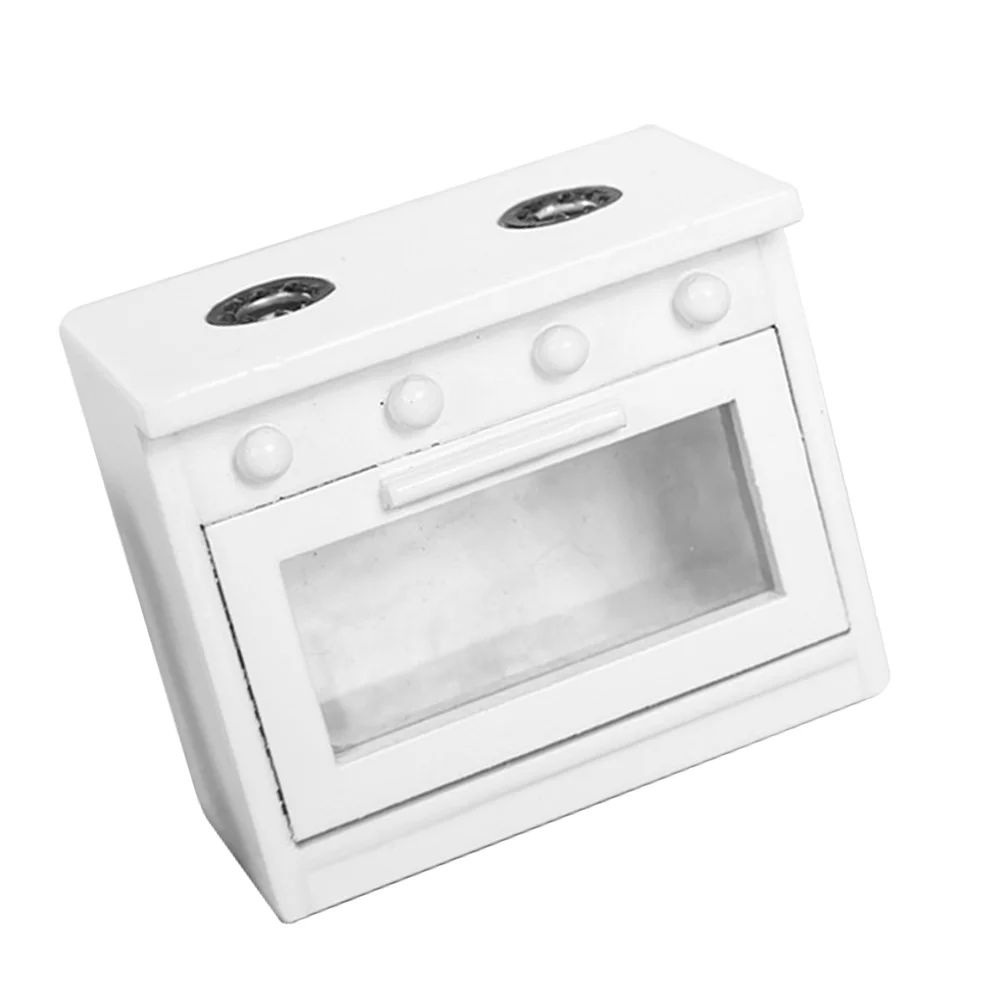 

Mini Dollhouse Stove Miniature Furniture Kitchen Tool Cooker Table White Cooking Bench