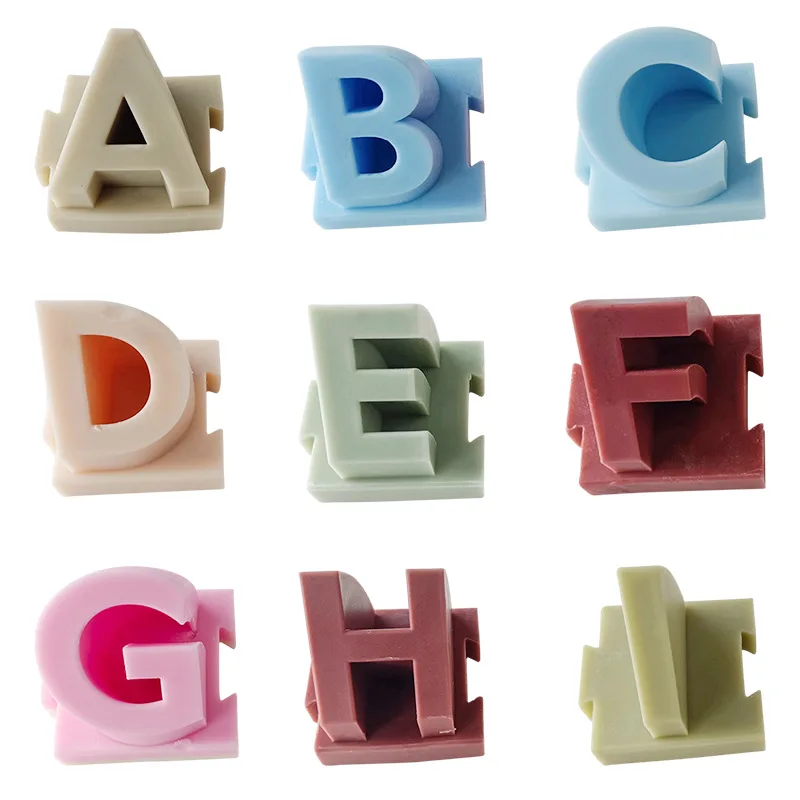 

26 Letter Aromatherapy Candle Silicone Mold DIY Letter candle Pendant Expansion Stone Plaster Form