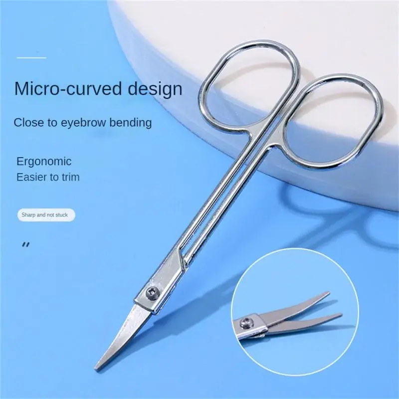 

Nasal Hair Scissors Handle Rounded Chamfer Subject Curved Blade Tool Fittings Of A Machine Cuticle Scissors