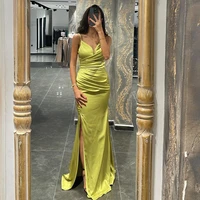 eightree sexy mermaid prom dresses v neck floor length side slit evening cocktail party night prom gowns plus size saudi arabia