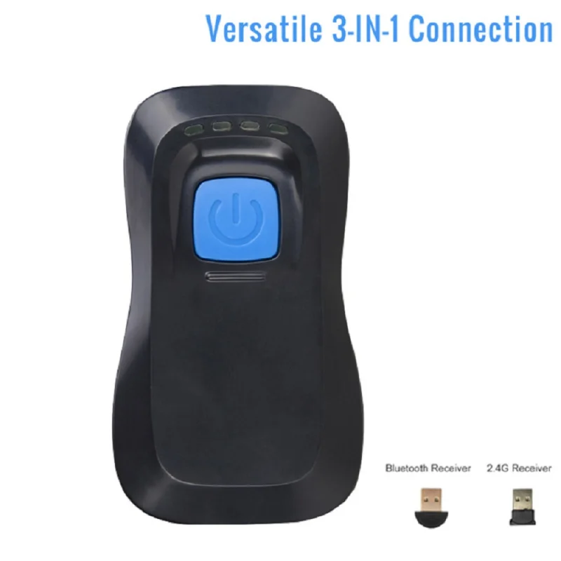 2D беспроводной портативный мини-карманный сканер штрих-кода BT 2-в-1