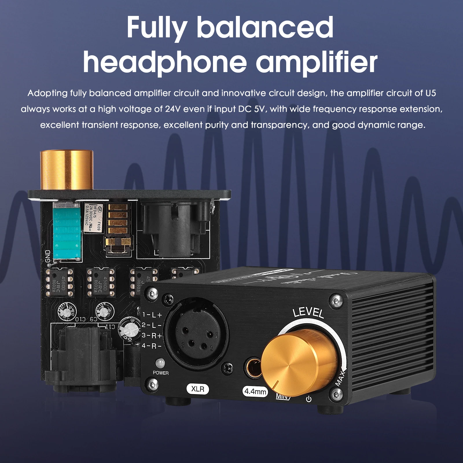 Усилитель для наушников Douk Audio U5 полностью сбалансированный Hi-Fi усилитель с