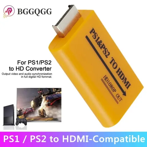 Адаптер BGGQGG PS1/PS2 в HDMI-совместимый преобразователь с выходом до 1080P для монитора проектора преобразователь видео/аудио игр