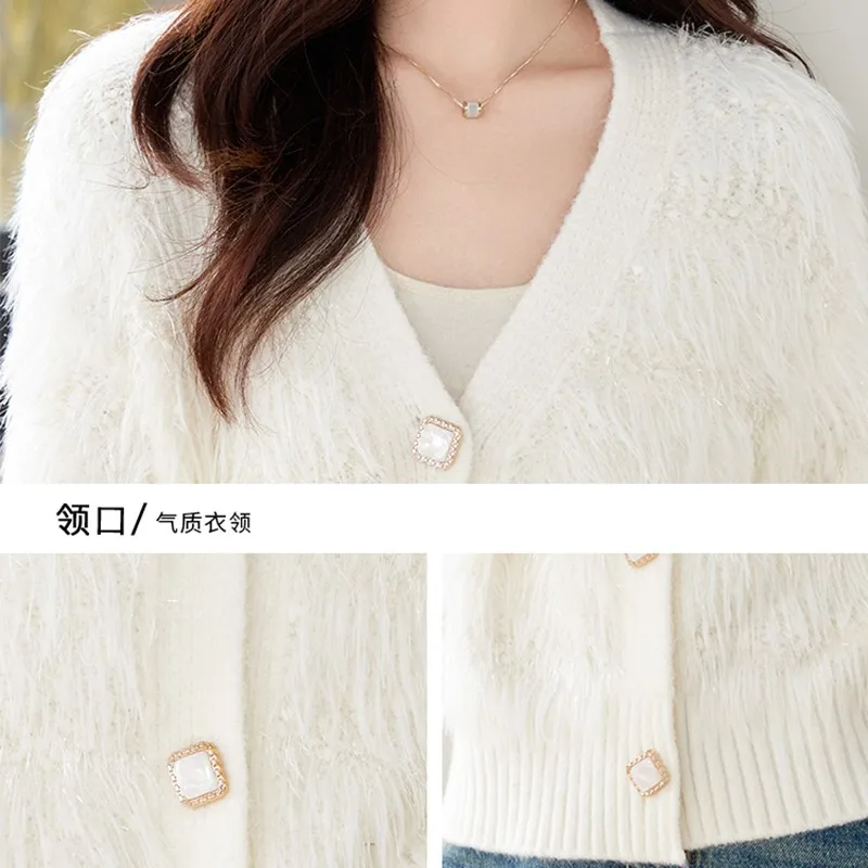 Женский повседневный свитер пальто Новое поступление 2024 осенняя мода базовые