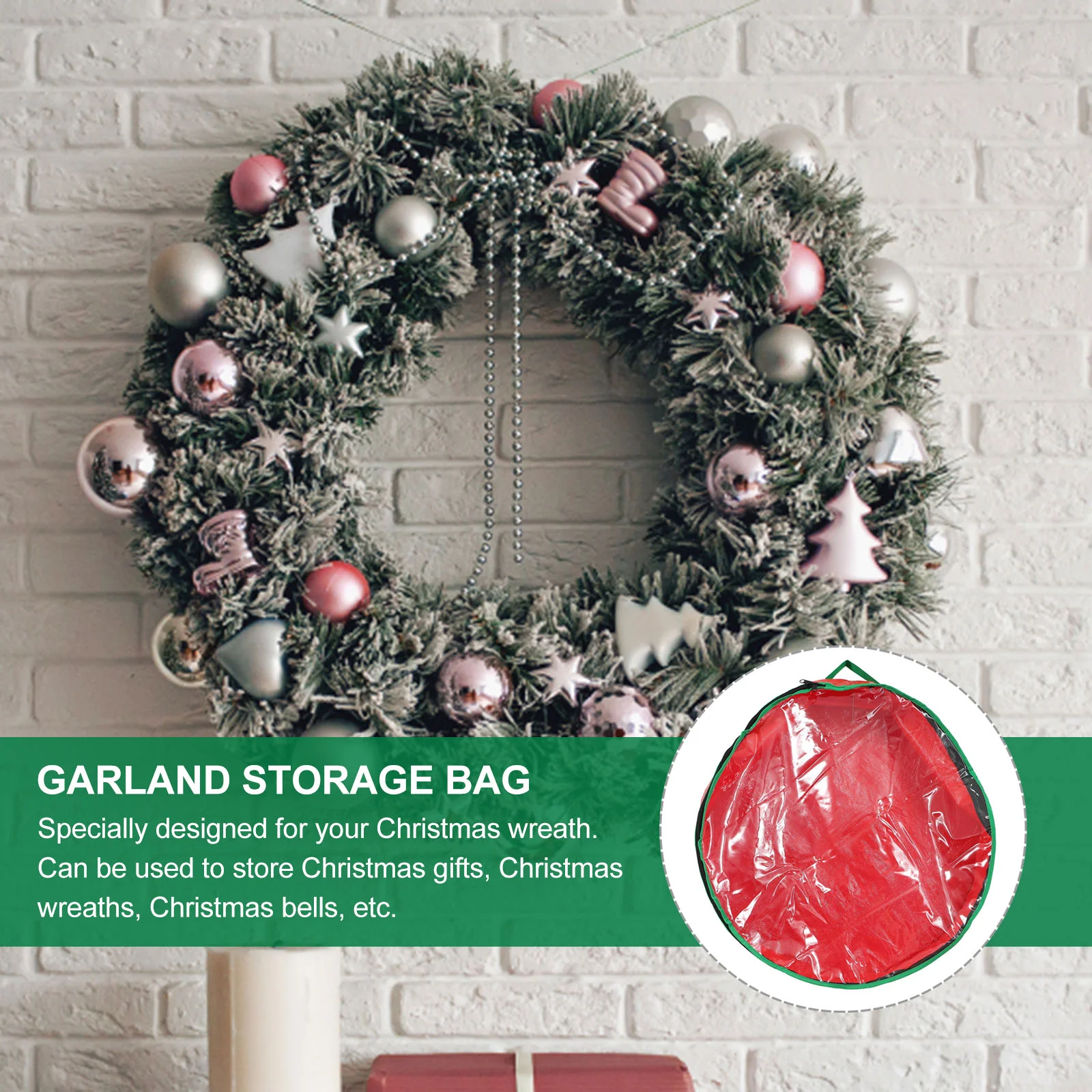 Сумки-тоут Рождественский венок Складная упаковка Подарочный складной