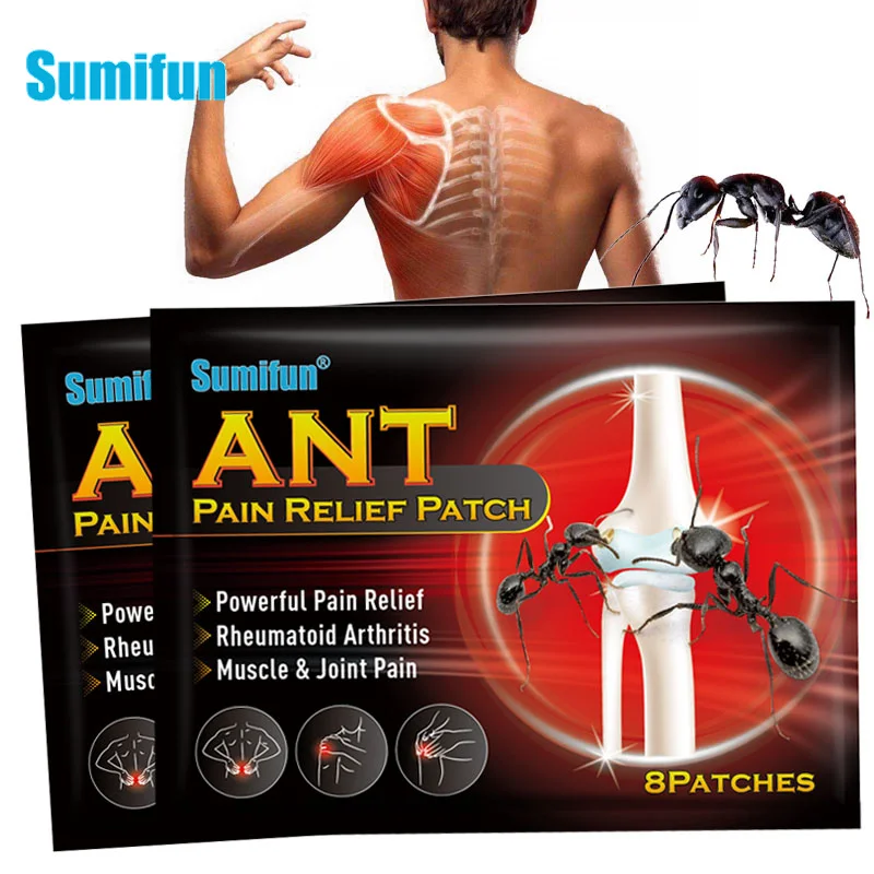 

8/24/40Pcs New Sumifun Ant Pain Relief Patch Muscle Knee Joint Sprain Analgesic Sticker Rheumatoid Arthritis Painkiller Plaster