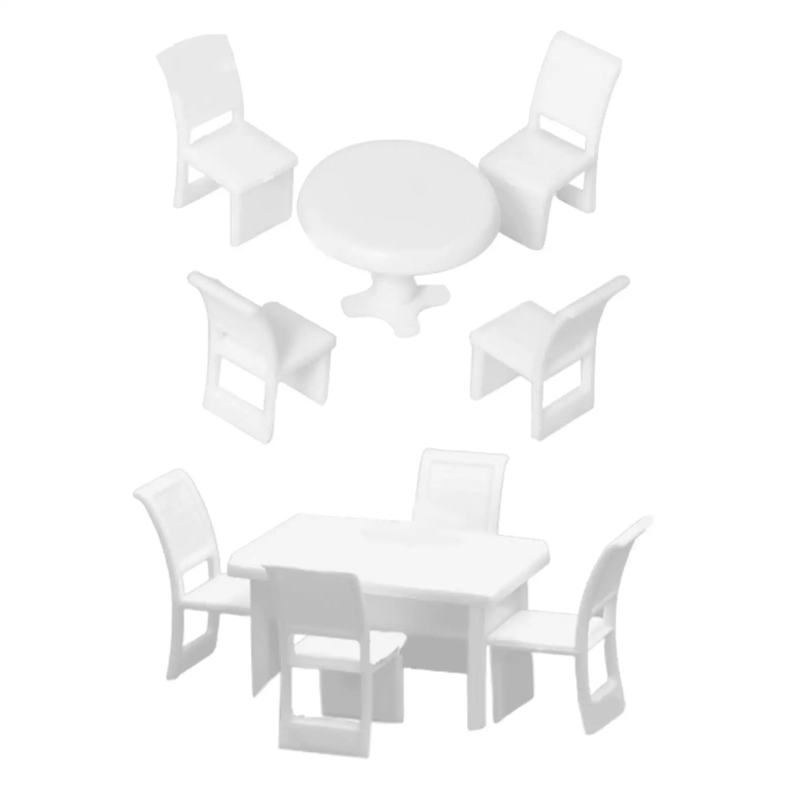 

Набор столов и стульев 1: 50, миниатюрный стол и стулья для декора микро-ландшафта