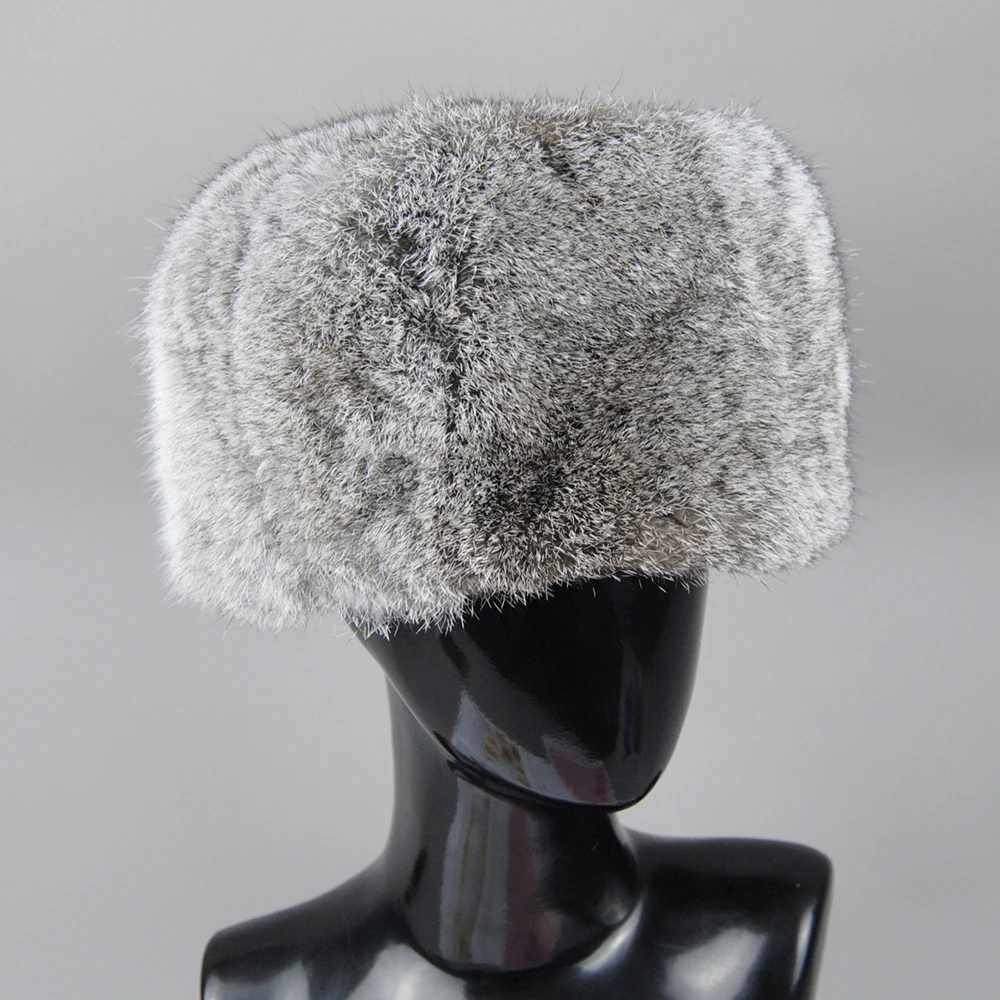 Лидер продаж мужская русская зимняя шапка-бомбер из кроличьего меха супер теплая