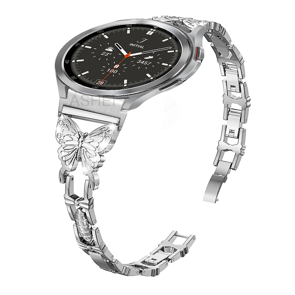 

No gaps strap for Samsung galaxy watch 4 classic band 46mm 42mm Stainless steel bling strap for galaxy watch 4 40mm 44mm band