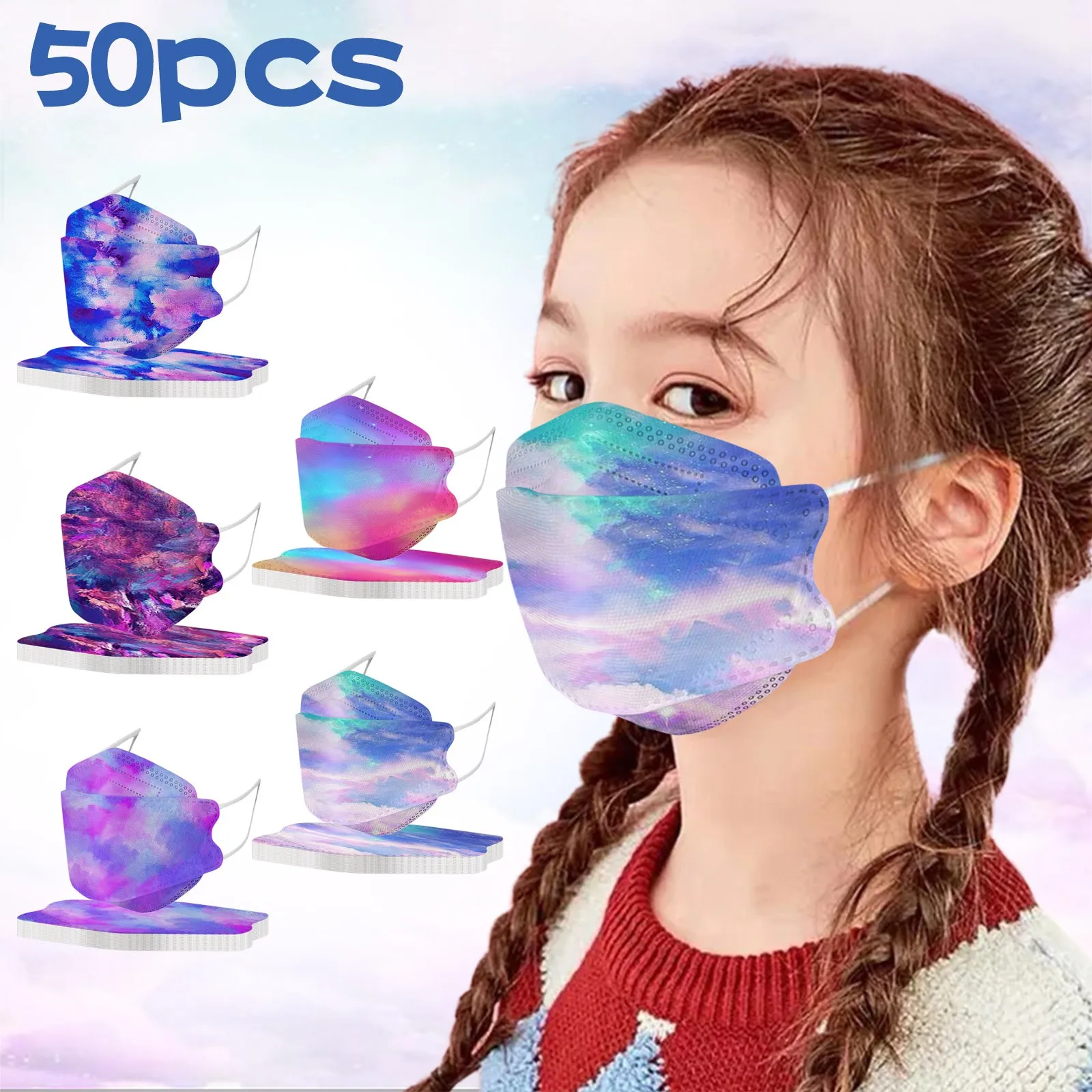 

50 шт., 5-слойная ультратонкая маска для детей и мальчиков