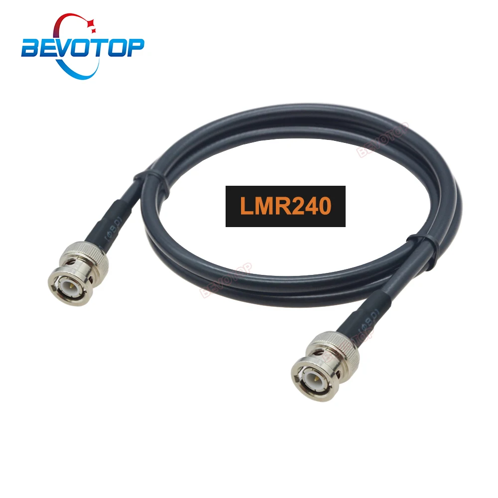 Conector de enchufe macho a macho BNC LMR240, Cable Coaxial RF LMR-240 50-4, adaptador de Cable de extensión de puente Pigtail de 50 ohm de baja pérdida