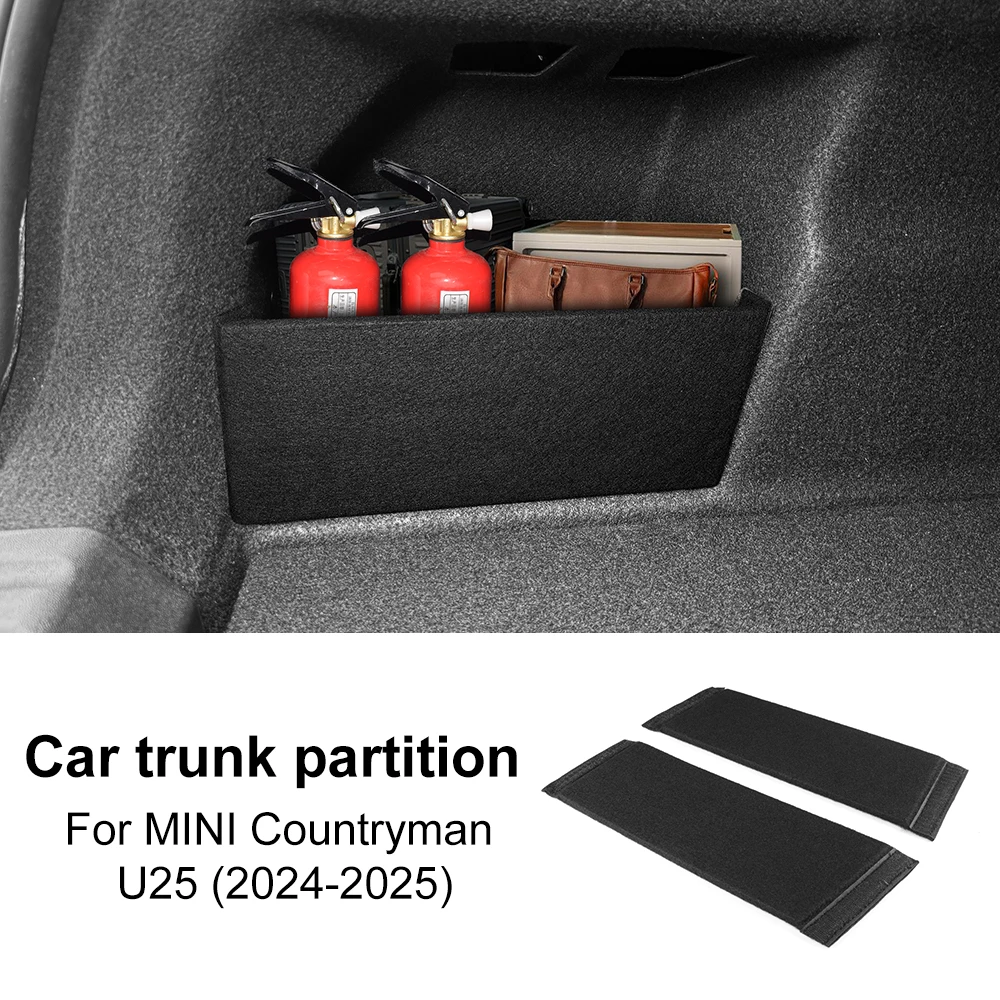 

Автомобильные аксессуары для Mini U25 Countryman 2024 2025, автомобильный органайзер, боковая перегородка багажника, внутренний ящик для хранения, детали