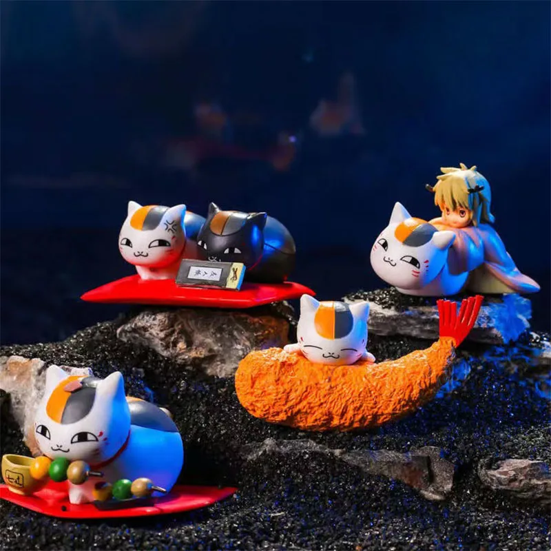 

4Pcs/Set Japanese Anime Natsume Yuujinchou Nyanko Sensei Cat Teacher PVC Action Figure Model Toys Doll Children's Toys