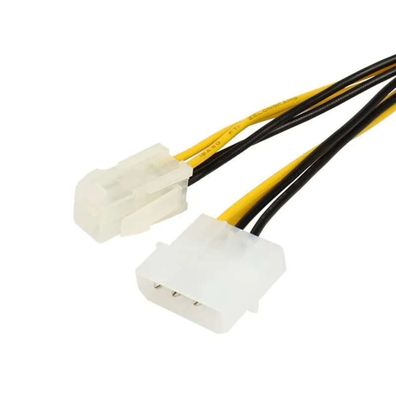 6-дюймовый ATX 12 В P4 4-контактный кабель адаптера Molex LP4 в EPS 8-контактный для