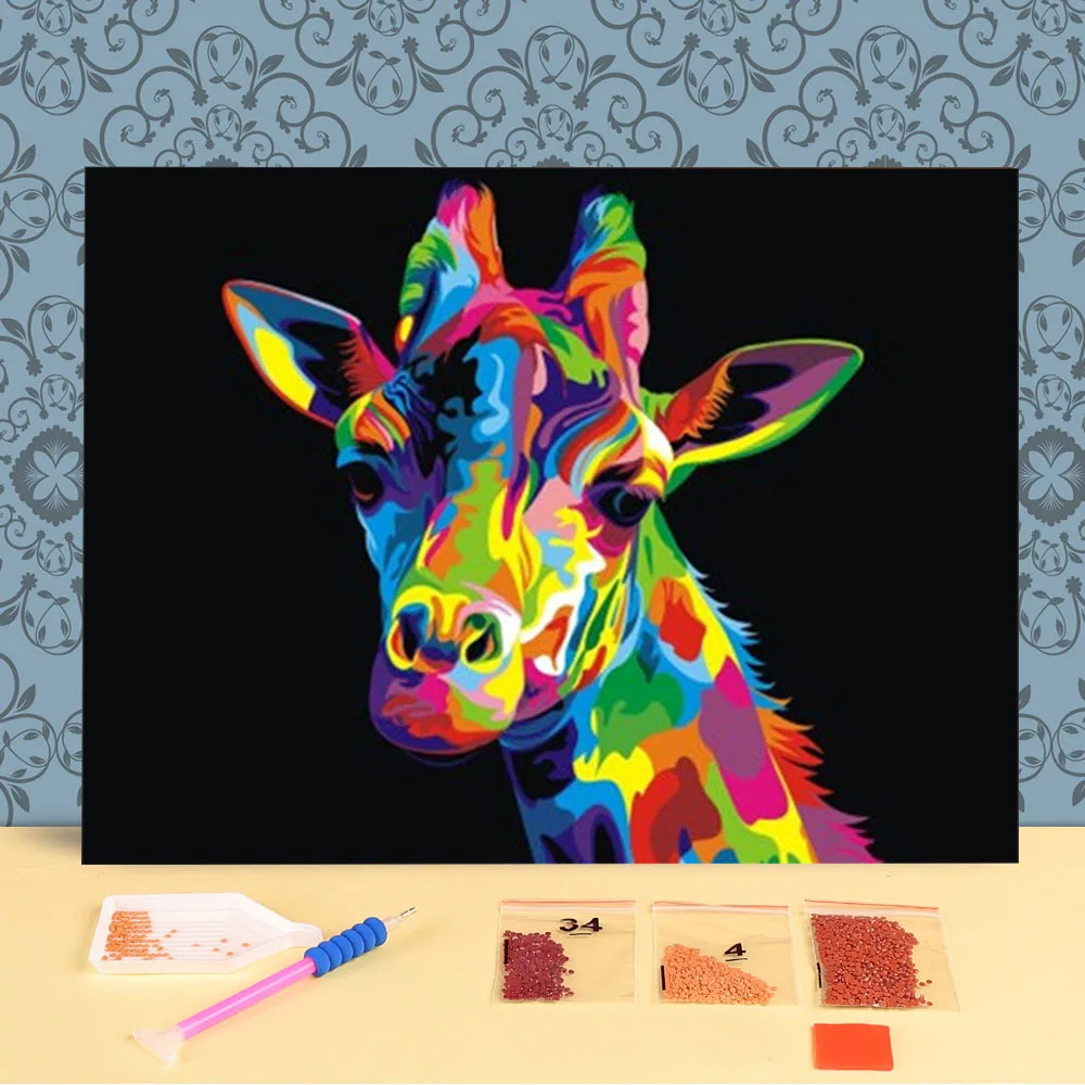 

Алмазная 5D мозаика с животными, Лев, кот, обезьяна, полная вышивка