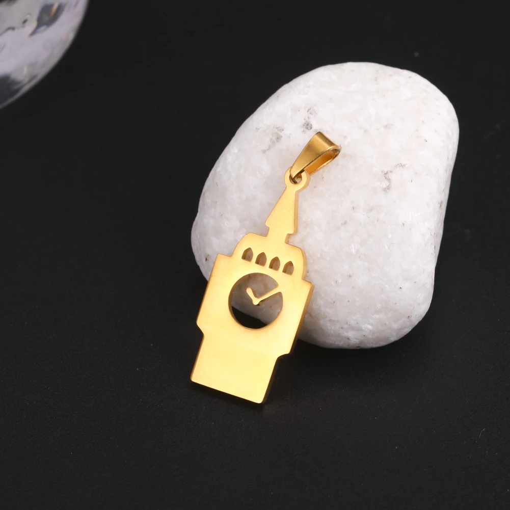 5pcs/Lot Stainless Steel Bell Tower Pendants Bulk Accessories Jewelry Charms For Women Necklace Bracelets Diy Making Wholesale