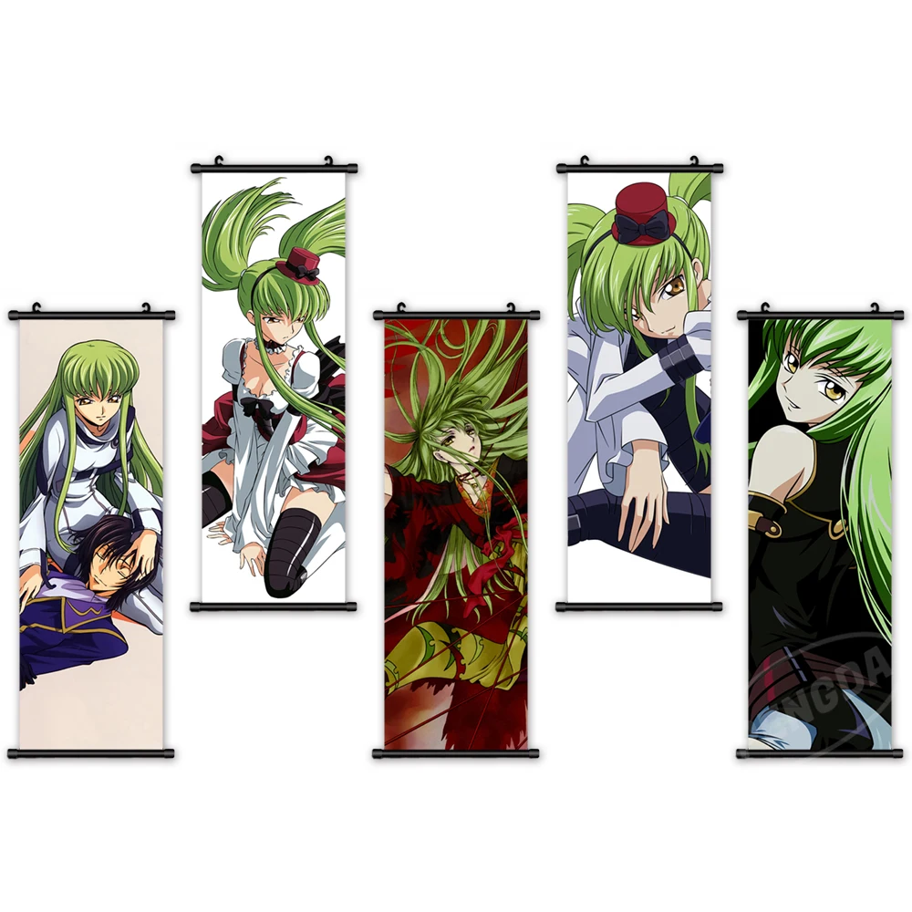 

Home Decor Canvas Picture Lelouch of The Rebellion Poster Printed Anime Wall Art Plastic Scroll Hang Painting Bedside Background