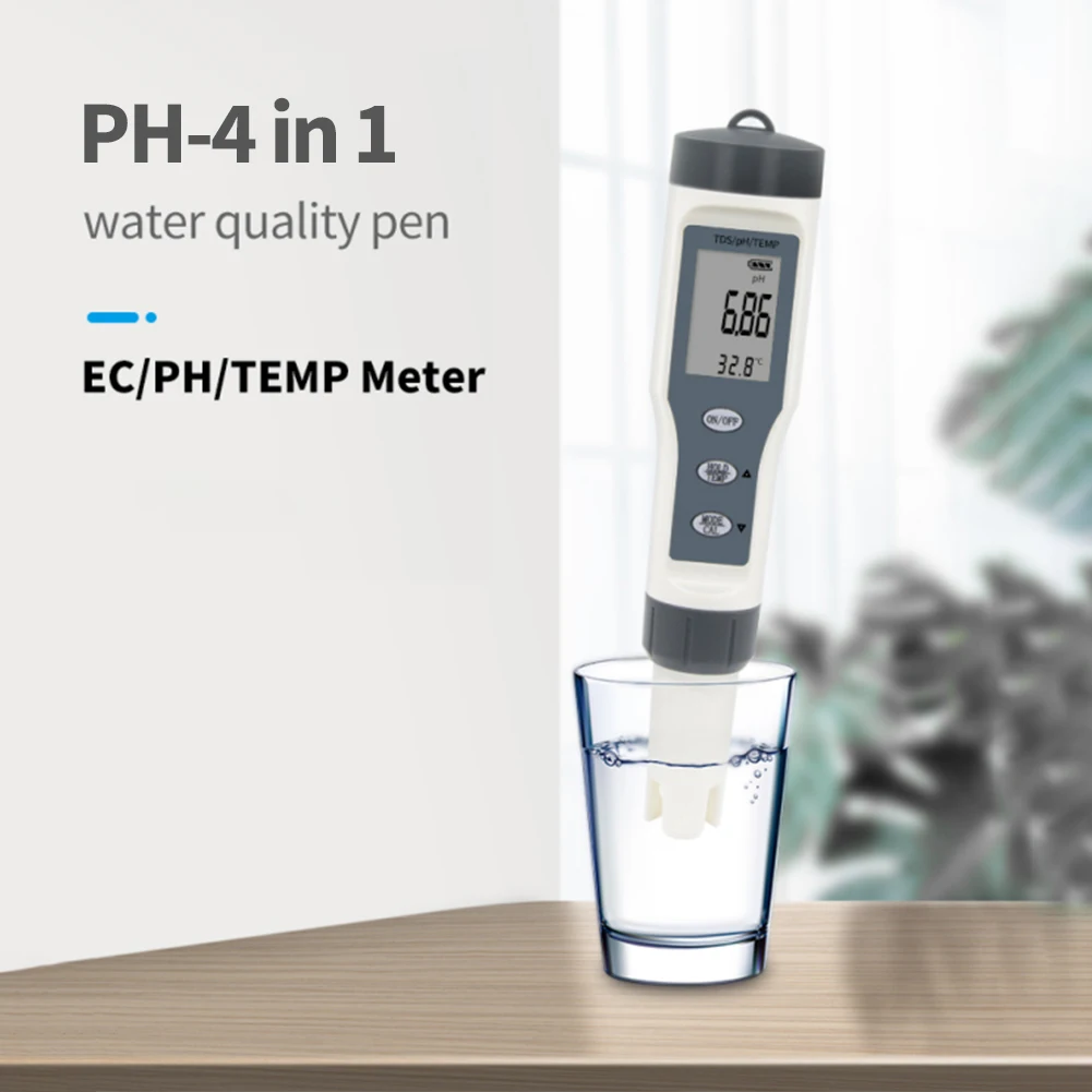 

Water Replacement Drinking For Quality For Probe Tester 4 Electrode In Aquarium 1 Ph/orp/h2/temperature Meter Water