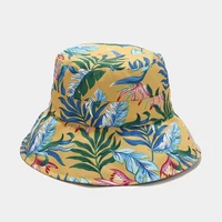 hat women summer cap sun beach accessory wide brim uv protection flowers pattern for holiday