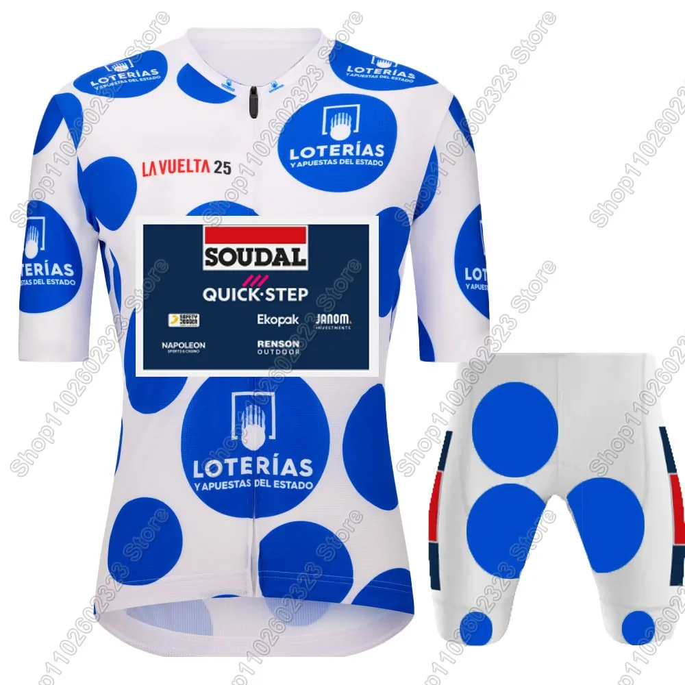Фото Комплект велосипедного трикотажа Spain Tour Soudal Quick Setp 2025 года, одежда для велосипеда, рубашки для шоссейного велосипеда, шорты для велосипедного нагрудника, MTB Ropa Maillot №5