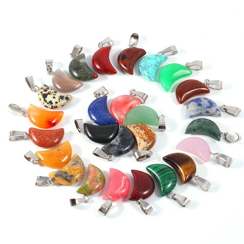 Подвеска из натурального камня в форме Луны 50 шт./лот |