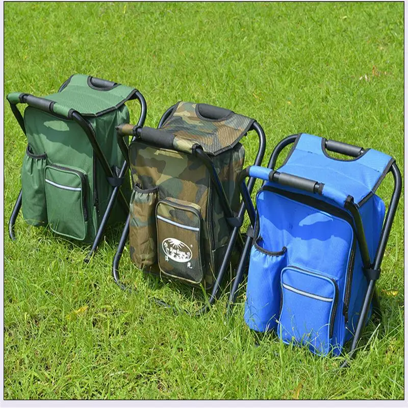 

Outdoor Folding Chair Camping Fishing Chair Stool Portable Backpack Cooler Insulated Picnic Tools Bag Hiking Seat Table Bag
