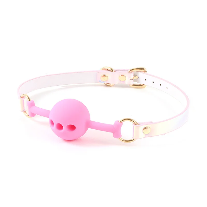 Мягкий силиконовый шарик кляп для фиксации орального воздействия бондаж рта