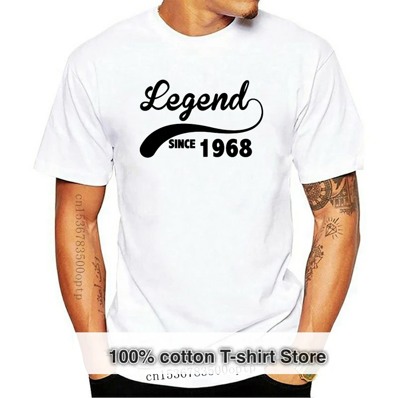 

Мужские летние футболки 2018, забавные хлопковые футболки с коротким рукавом, Мужская футболка с принтом легенды с 1968 года