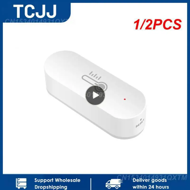 

1/2PCS Tuya WiFi Temperature Humidity Sensor Smart Life APP Monitor Smart Home Work With Alexa Home No Hub Required
