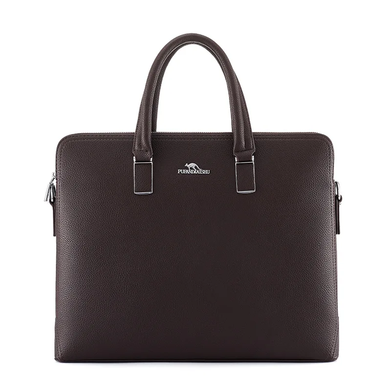 New Luxury Cow Genuine Leather Business Men's Briefcase Male Briefcase Shoulder Bag Men Messenger Bag Tote Computer Bags