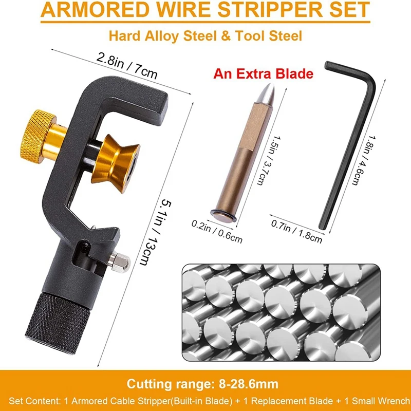 Бронированный инструмент для зачистки кабеля 8-28 мм Инструмент проводов