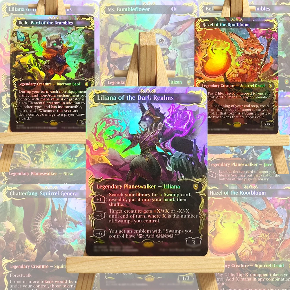 Фото Коллекционные карты BLC TCG: Магические карты, Мисс Бамблфлауэр, Джейс, Скульптор Разума, Зинния, Голос Долины, Хейзел из Корневого Цветения, Чаттерфанг №1