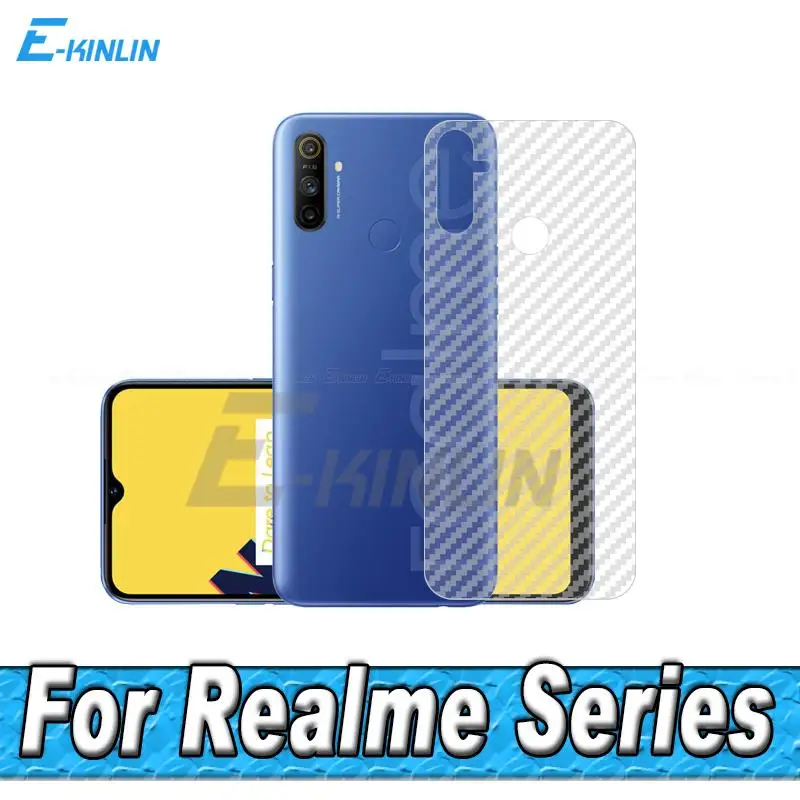 3D углеродное волокно, Защитная пленка для задней панели экрана для Realme Narzo 50 30 20 10 Pro 50A 30A 20A 10A 50i Prime, Защитная пленка для задней панели, не стекло