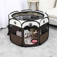 cat tent octagonal pet fences kennel folding cat house breathable corral animal teepee enclosure puppy cage playpen dog products