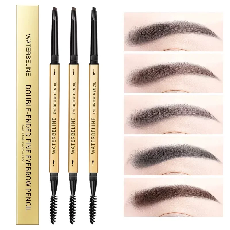 

Double Head Eyebrow Pencil Waterproof Long Lasting Ultra Fine Triangle Tint Eye Brow Pencil Makeup Mascara Enhance Cosmetics
