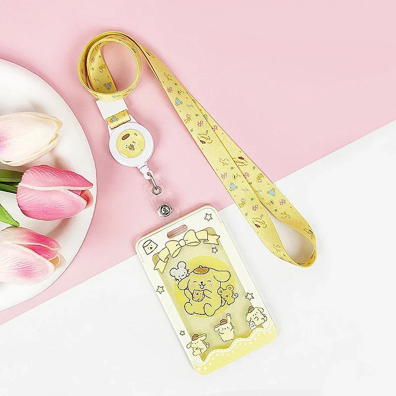 Sanrio Kawaii защитный чехол для автобусной карты аниме Kuromi Hello Kitty Pochacco студенческий