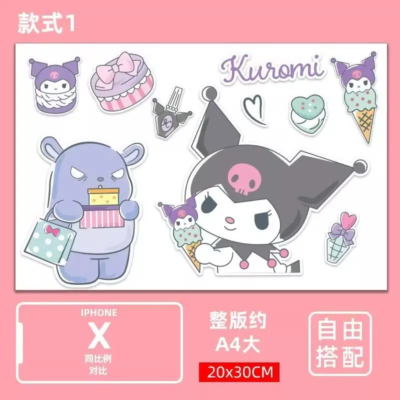 Sanrio мультфильм милый Hellokitty My Melody Cinnamoroll наклейки электромобиль шлем автомобиля