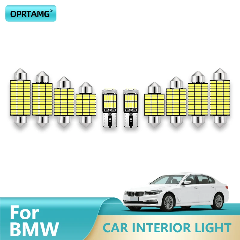 

OPRTAMG Car LED Interior Reading Lamp Bulb Light T10 C5W For BMW E46 E90 E39 E87 E81 E60 G30 E30 F20 M Series 1 2 3 5 7 Series