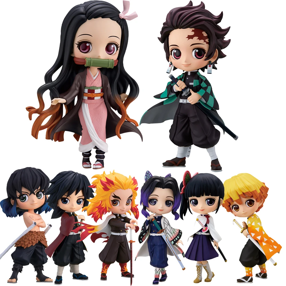 

15cm Kawaii Anime Demon Slayer FigureNezuko Tanjirou Zenitsu Inosuke Kyoujurou Giyuu Cute Dolls PVC Model Toy Collection Gift